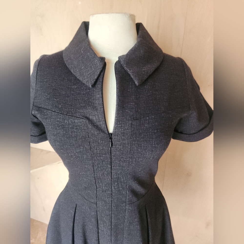 Grey Soft Structured Dress - Picture 5 of 5
